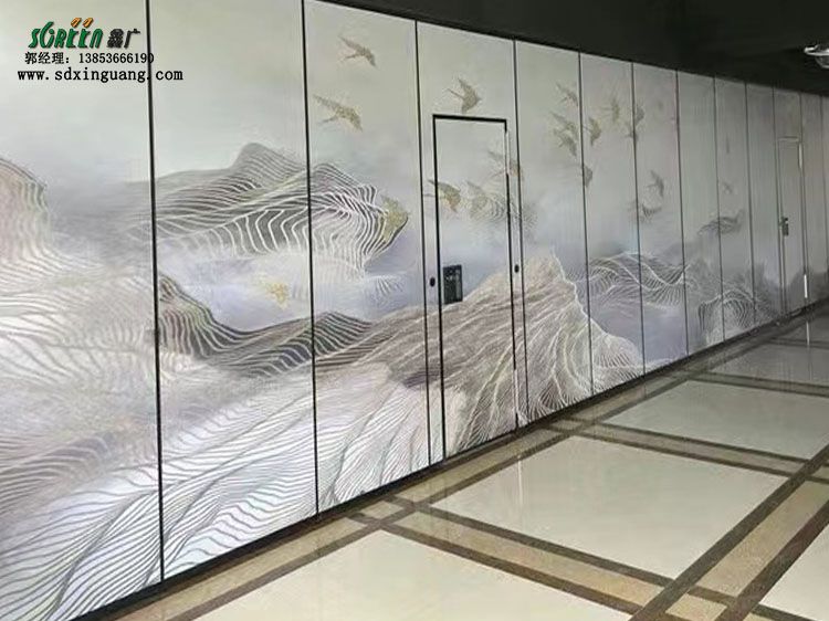 濰坊活動(dòng)隔斷廠(chǎng)家酒店活動(dòng)隔斷墻，展廳折疊推拉門(mén)，移動(dòng)屏風(fēng)高隔
